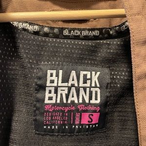 Black Brand Motorcycle Jacket + gears